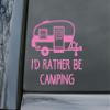 Minglewood Trading I'd Rather Be Camping Vinyl Decal Sticker 5" x 5.5" Outdoor Adventure Car Window Graphic Waterproof Die Cut Camper Tent Hiking RV Travel Sticker - Brown view 2
