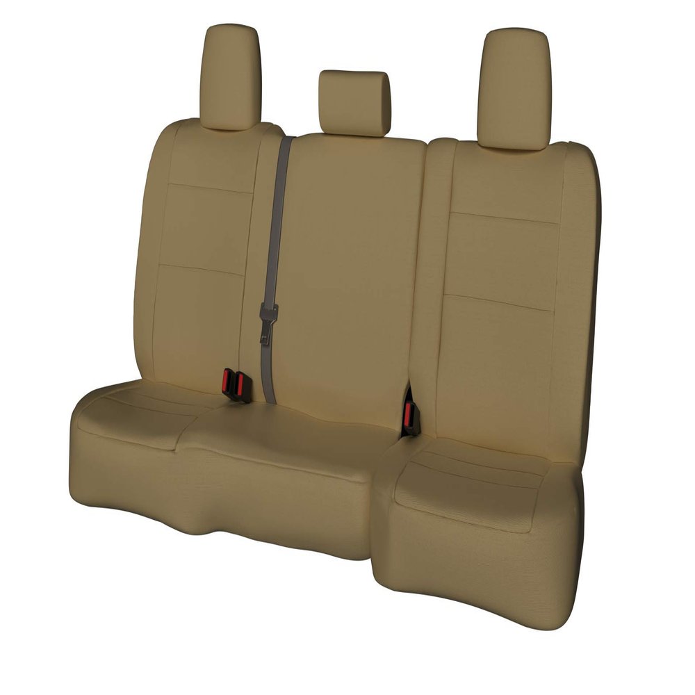 ShearComfort Rear SEAT Custom Waterproof Cordura Seat Covers Compatible with Toyota Sienna (2016-2020) in Tan for Buckets w/Dual Arms and Adjustable Headrests (Lounge Seating w/Leg Extenders)...