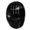 CoCocina 6 Speed Gear Shift Knob Cap Cover For Ford Focus Fiesta Replacement Black Chrome - Black view 2
