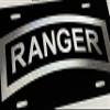 Army Ranger Logo Car Tag Diamond Etched on Black Aluminum License Plate view 1