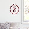 Minglewood Trading Monogram Wreath 10" x 10" Vinyl Decal Sticker - Single Initial Letter - 20 Color Options - Gold view 3