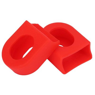 Tbest Chainstay Protector,ycle Crank Arm Boots Soft Cover Silicon Sleeve Crank Protector Gear Set (Pack of 2)(Red) crank arm boots