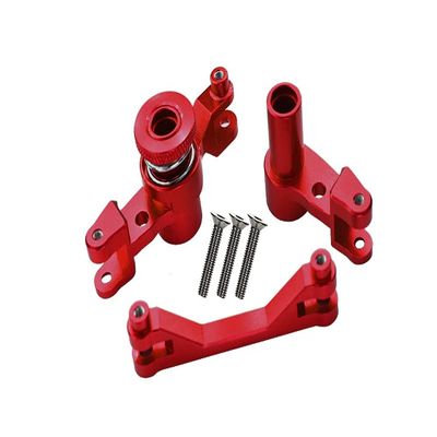 GPM For Traxxas Unlimited Desert Racer 4X4 (#85076-4) Upgrade Parts Aluminum Steering Assembly - 1 Set Red