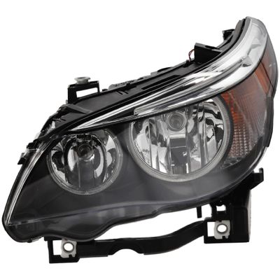 Go-Parts - Headlight Assembly for BMW 5-Series 2004-2007, Left (Driver), Halogen, Without Auto Adjust, Sedan, Replacement 2005 2006