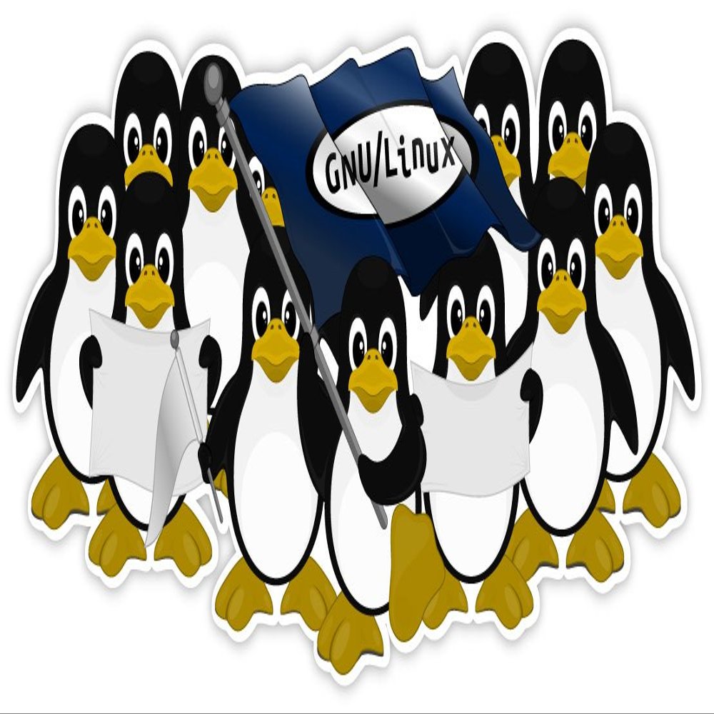 Tux GNU Linux sticker decal 7" x 3"