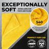 Super Soft Microfiber Towels for Cars - Edgeless - 6pk (12x12) - Premium Scratch-Free Towel - Great for Drying, Detailing, Polishing, Buffing - Ultra Absorbent Microfiber Cleaning Cloths for Car view 2