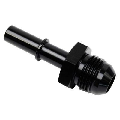 8AN Male to 3/8 SAE Quick Disconnect Male Push-On EFI Fitting Fuel Rail Hose Line Adapter Aluminum Black