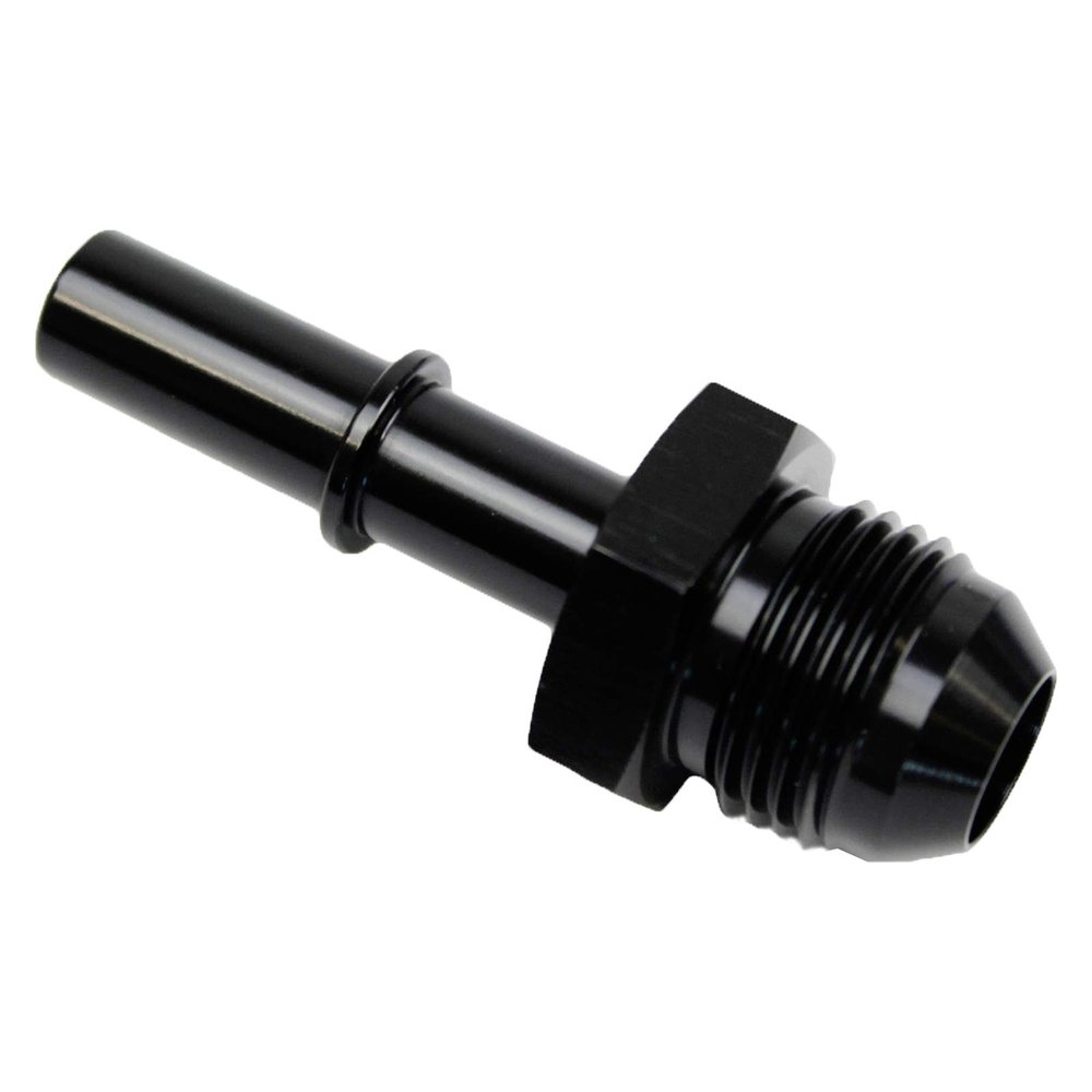 8AN Male to 3/8 SAE Quick Disconnect Male Push-On EFI Fitting Fuel Rail Hose Line Adapter Aluminum Black