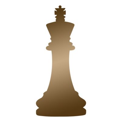 Applicable Pun Chess King Piece Silhouette - Vinyl Decal for Outdoor Use on Cars, ATV, Boats, Windows and More - Copper 6 inch
