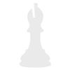 Applicable Pun Chess Bishop Piece Silhouette - Vinyl Decal for Outdoor Use on Cars, ATV, Boats, Windows and More - White 9 inch view 1