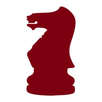 Applicable Pun Chess Knight Piece Silhouette - Vinyl Decal for Outdoor Use on Cars, ATV, Boats, Windows and More - Burgundy 3 inch