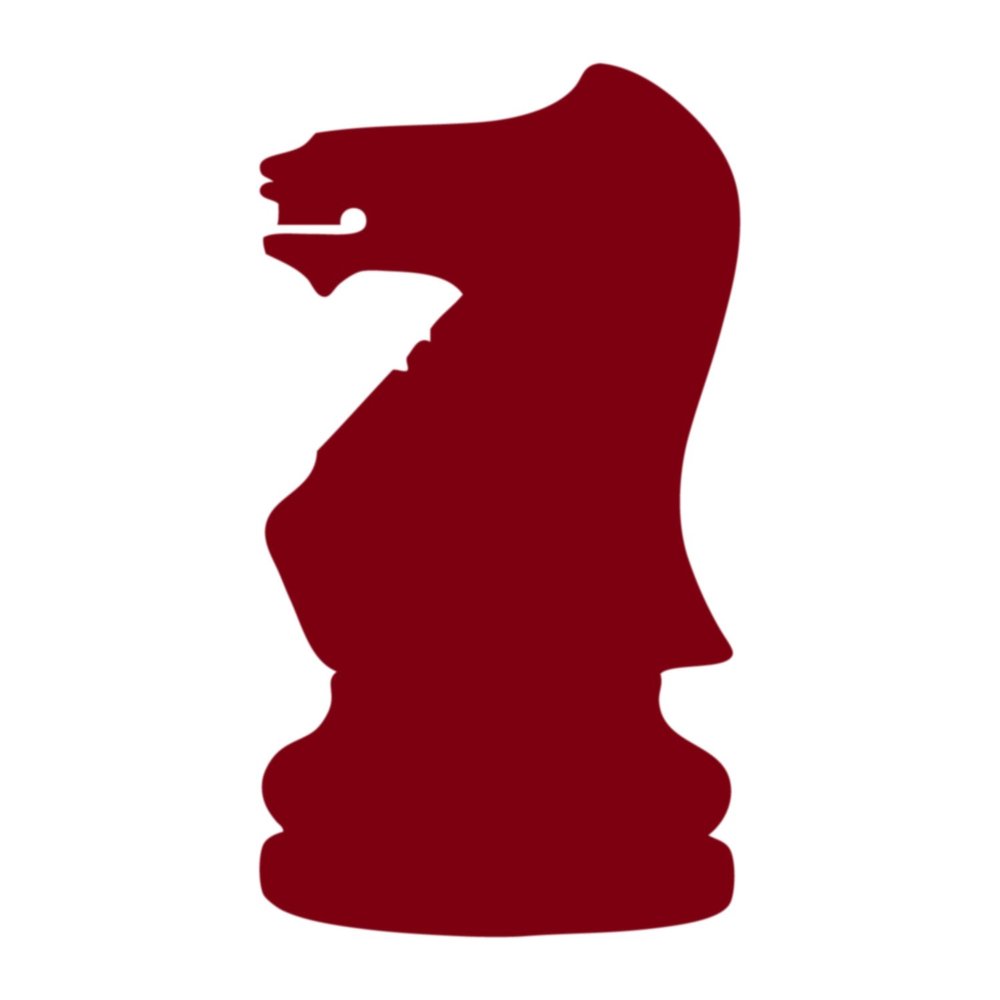 Applicable Pun Chess Knight Piece Silhouette - Vinyl Decal for Outdoor Use on Cars, ATV, Boats, Windows and More - Burgundy 3 inch