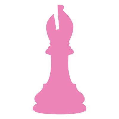 Applicable Pun Chess Bishop Piece Silhouette - Vinyl Decal for Outdoor Use on Cars, ATV, Boats, Windows and More - Light Pink 9 inch