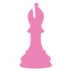 Applicable Pun Chess Bishop Piece Silhouette - Vinyl Decal for Outdoor Use on Cars, ATV, Boats, Windows and More - Light Pink 9 inch view 1