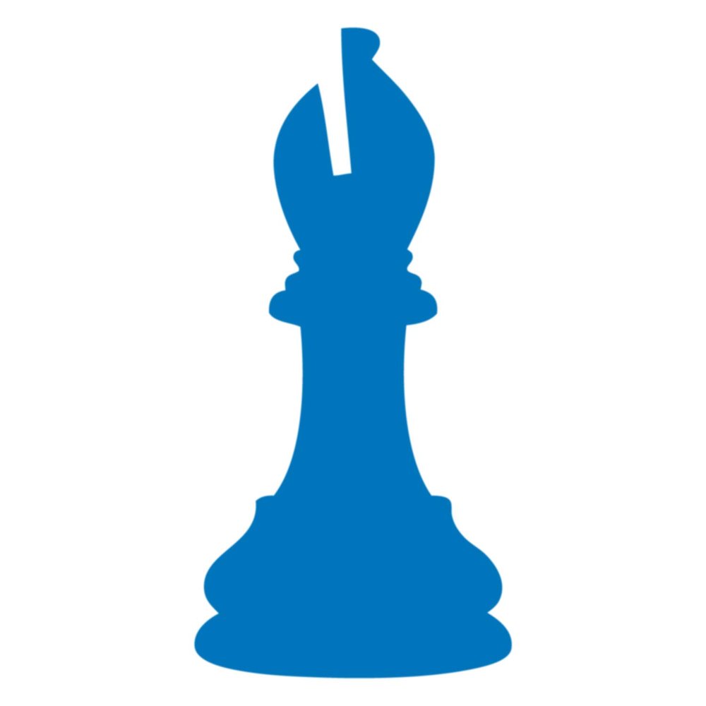 Applicable Pun Chess Bishop Piece Silhouette - Vinyl Decal for Outdoor Use on Cars, ATV, Boats, Windows and More - Sky Blue 8 inch