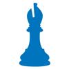 Applicable Pun Chess Bishop Piece Silhouette - Vinyl Decal for Outdoor Use on Cars, ATV, Boats, Windows and More - Sky Blue 8 inch view 1