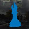 Applicable Pun Chess Bishop Piece Silhouette - Vinyl Decal for Outdoor Use on Cars, ATV, Boats, Windows and More - Sky Blue 8 inch view 2