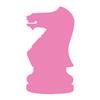 Applicable Pun Chess Knight Piece Silhouette - Vinyl Decal for Outdoor Use on Cars, ATV, Boats, Windows and More - Light Pink 3 inch view 1