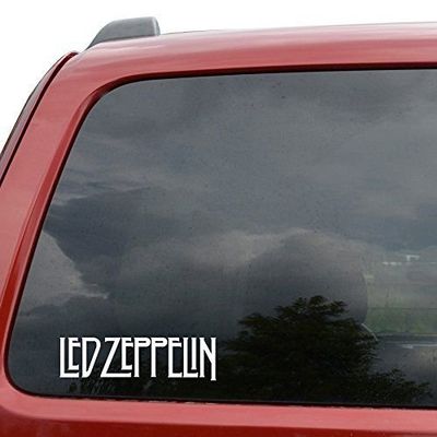 3LEGENDS LLC Led Zep. Rock Car Window Vinyl Decal Sticker (White, 8 inches) (White, 8")