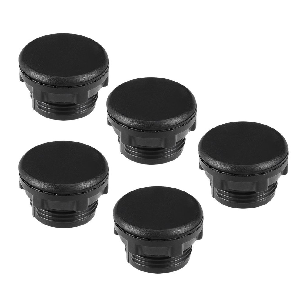 uxcell 5 Pcs 22mm Black Plastic Push Button Switch Hole Panel Plug