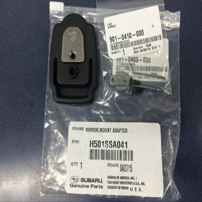 Subaru Homelink Auto Dimming Mirror Mount Plate Adapter for 2008-2017 BRZ Impreza Forester - H501SSA041 - Genuine OEM