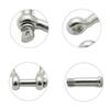 M4 D Ring Bow Shackles Heavy Duty With Pin For Bow Rigging,Anchor,Towing,Off Road Recovery-304 Stainless Steel 10PCS view 4