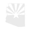 Applicable Pun Arizona State Flag Cut from Silhouette - Vinyl Decal for Outdoor Use on Cars, ATV, Boats, Windows and More - White 4 inch view 1
