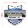 2-Pack Rocky Mountain National Park Decal Sticker | 4.7-Inches by 4.4-Inches | Premium Quality Vinyl Sticker | UV Protective Laminate | PD959 view 4