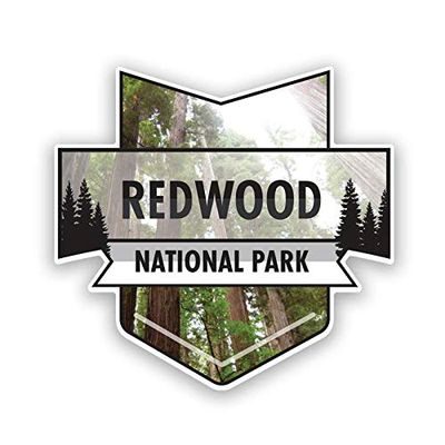 2-Pack Redwood National Park Decal Sticker | 4.7-Inches by 4.4-Inches | Premium Quality Vinyl Sticker | UV Protective Laminate | PD958