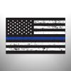 Thin Blue Line Distressed Flag Vinyl Decal Sticker Blue Lives Matter Law Enforcement Window Decal | 2-Pack| 5-Inch by 3-Inch |PD896 view 1