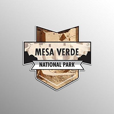 2-Pack Mesa Verde National Park Decal Sticker | 4.7-Inches by 4.4-Inches | Premium Quality Vinyl Sticker | UV Protective Laminate | PD952