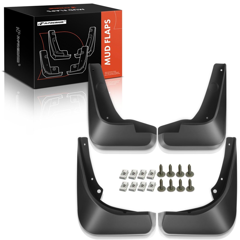 A-Premium Mud Flaps Compatible with Chevrolet Cruze 2010-2015, Cruze Limited 2016, Sedan, No Drilling Required Mud Guards with Hardware Accessories, Set of 4 Front and Rear