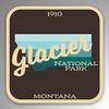 2-Pack Glacier National Park Decal Sticker | 4-Inches by 4-Inches | Premium Quality Vinyl Sticker | UV Protective Laminate | PD991 view 1