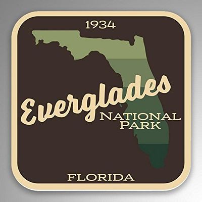 2-Pack Everglades National Park Decal Sticker | 4-Inches by 4-Inches | Premium Quality Vinyl Sticker | UV Protective Laminate | PD988