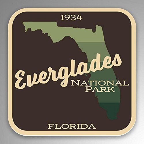 2-Pack Everglades National Park Decal Sticker | 4-Inches by 4-Inches | Premium Quality Vinyl Sticker | UV Protective Laminate | PD988