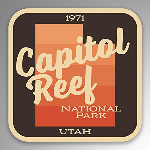 2-Pack Capitol Reef National Park Decal Sticker | 4-Inches by 4-Inches | Premium Quality Vinyl Sticker | UV Protective Laminate | PD979