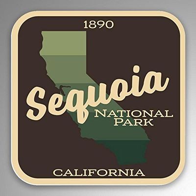 2-Pack Sequoia National Park Decal Sticker | 4-Inches by 4-Inches | Premium Quality Vinyl Sticker | UV Protective Laminate | PD1020
