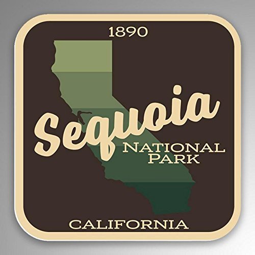 2-Pack Sequoia National Park Decal Sticker | 4-Inches by 4-Inches | Premium Quality Vinyl Sticker | UV Protective Laminate | PD1020