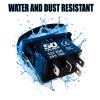Waterproof Rocker Switch ON/Off, LED Backlit with Etched Design w/Toggle Switch 12v - Head Lights- UTV, Auto, Boat 20A Variation (Blue, Rock Lights RZR) view 2