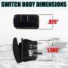 Waterproof Rocker Switch ON/Off, LED Backlit with Etched Design w/Toggle Switch 12v - Head Lights- UTV, Auto, Boat 20A Variation (Blue, Rock Lights RZR) view 4