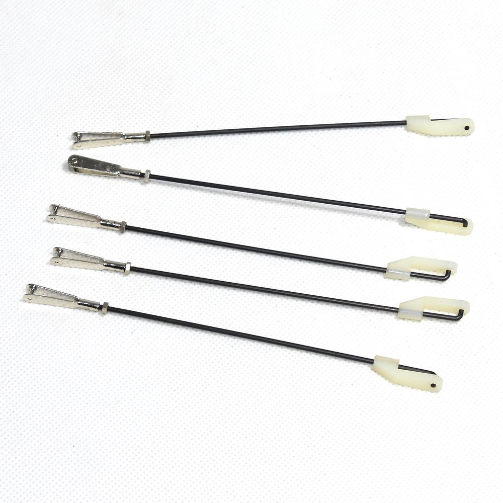 Push Rod 1.7mm*120mm x5pcs (Plastic & Metal Clevis)