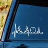 Bluegrass Decals Deer Rack Antlers Gun Sights Heartbeat Lifeline Decal Sticker K1180 view 1