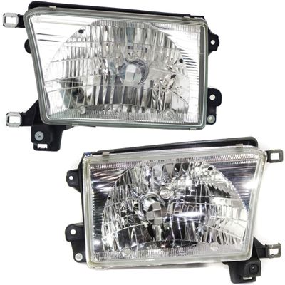 Go-Parts - Headlight Assembly Pair/Set for Toyota 4Runner 1999-2002, Includes Right (Passenger) and Left (Driver) Halogen Headlights, Replacement 2000 2001