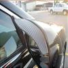FLV Brand 2 Black Carbon Fiber Premium Side Mirror Shield Visor Rain Guards Pair (Package includes 2) view 2