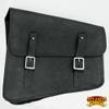 Motorcycle Bike Right Side Saddle Bag Leather Rigid Flap Solo Western view 2