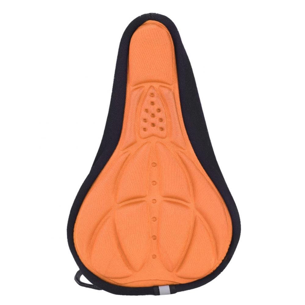 Seat Cover, Comfortable Soft Wide 3D Seat Cushion Cover for Mountain Riding Accessory(Orange)