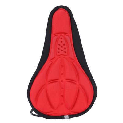 Dilwe Seat Cover, Comfortable Soft Wide 3D Seat Cushion Cover for Mountain Riding Accessory Sweatband and Spare Parts(Red