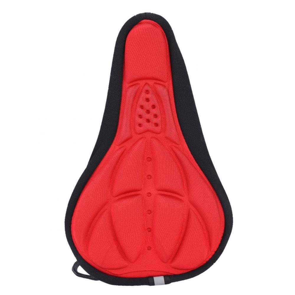 Dilwe Seat Cover, Comfortable Soft Wide 3D Seat Cushion Cover for Mountain Riding Accessory Sweatband and Spare Parts(Red