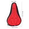 Dilwe Seat Cover, Comfortable Soft Wide 3D Seat Cushion Cover for Mountain Riding Accessory Sweatband and Spare Parts(Red view 4