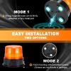 Magnetic Cordless Beacon Light,Amber Rechargeable Strobe Lights for Trucks,Portable Flashing Emergency Safety Warning Light for Postal Construction Vehicles Snowplow Golf Carts,Day/Night Visibility view 3